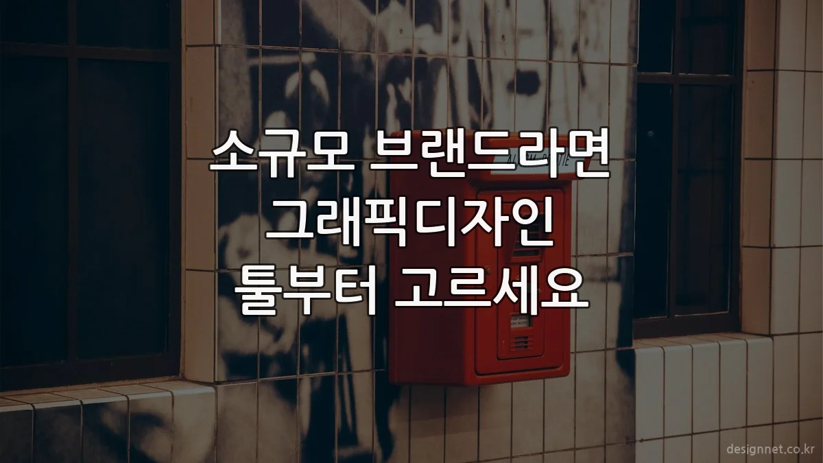 소규모 브랜드라면 그래픽디자인 툴부터 고르세요