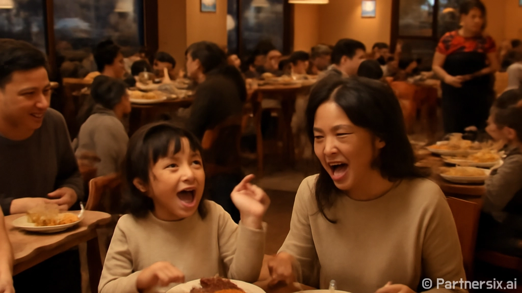 패밀리 레스토랑에서…