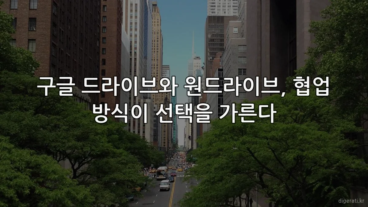 구글 드라이브와 원드라이브, 협업 방식이 선택을 가른다