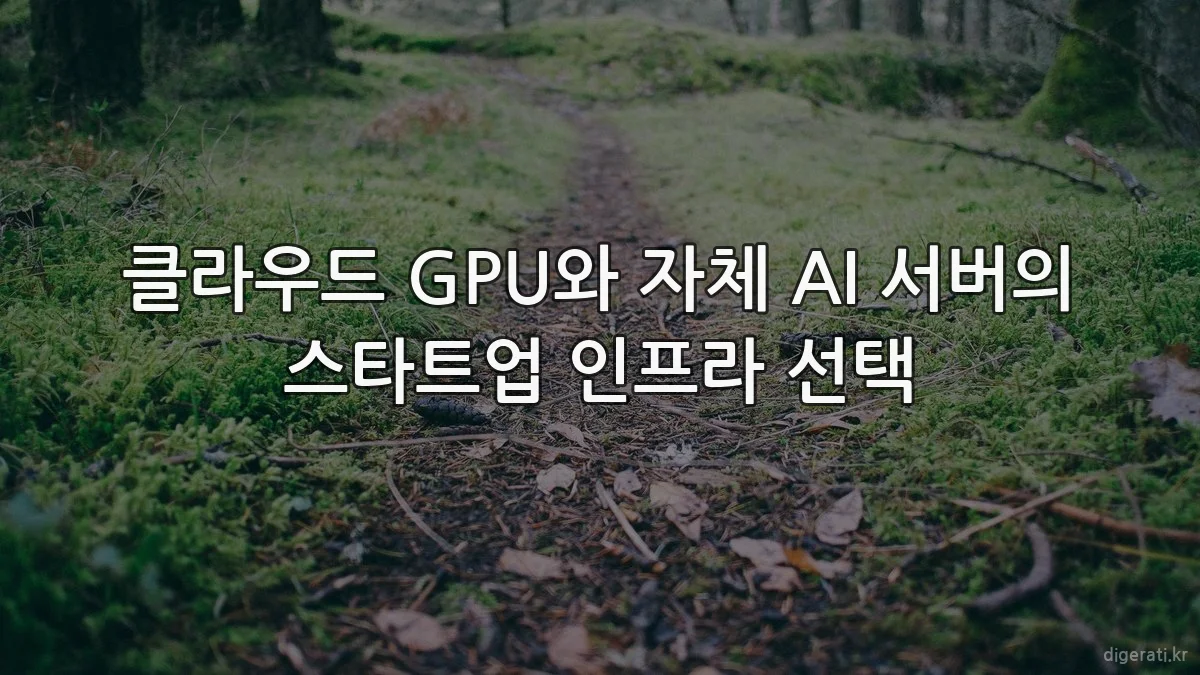클라우드 GPU와 자체 AI 서버의 스타트업 인프라 선택