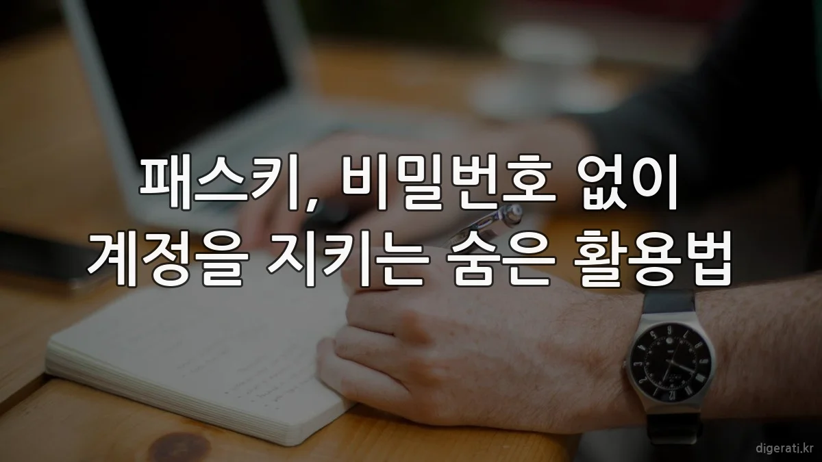 패스키, 비밀번호 없이 계정을 지키는 숨은 활용법