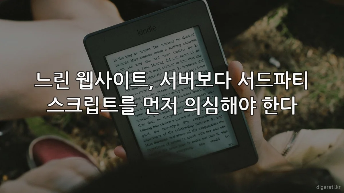 느린 웹사이트, 서버보다 서드파티 스크립트를 먼저 의심해야 한다