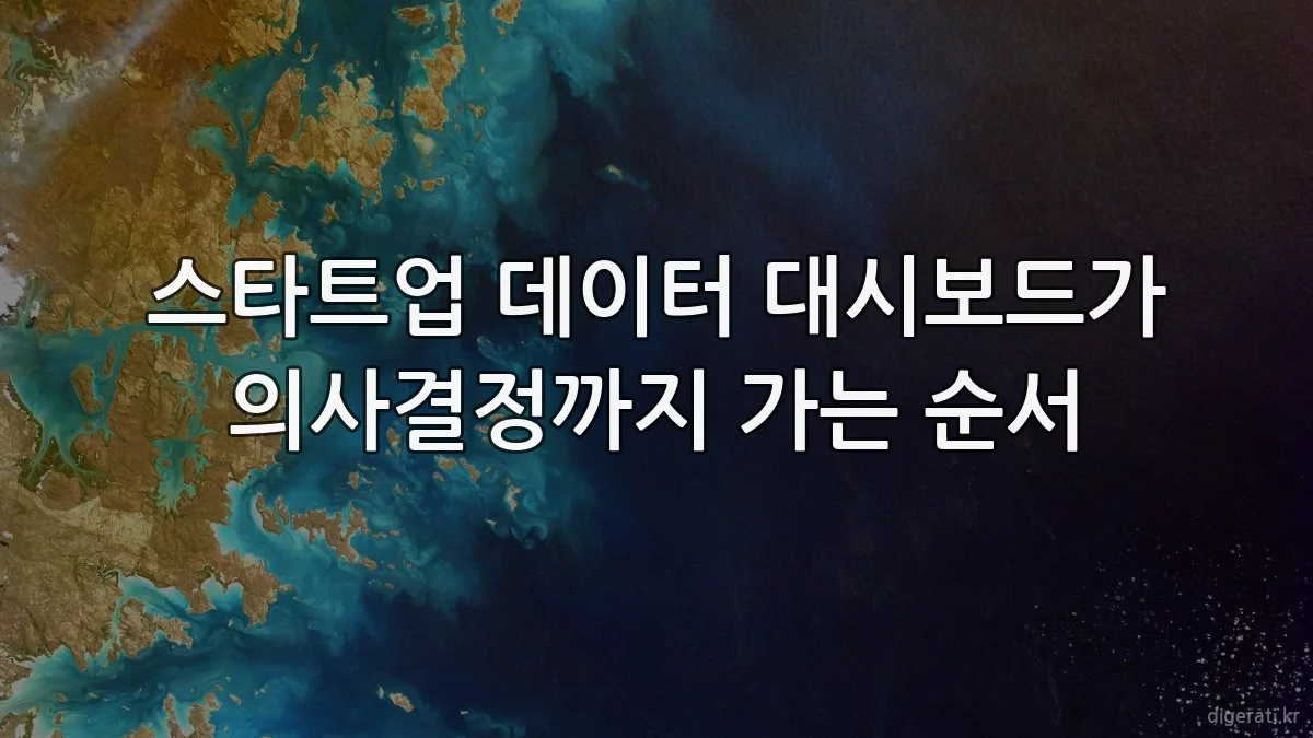 스타트업 데이터 대시보드가 의사결정까지 가는 순서