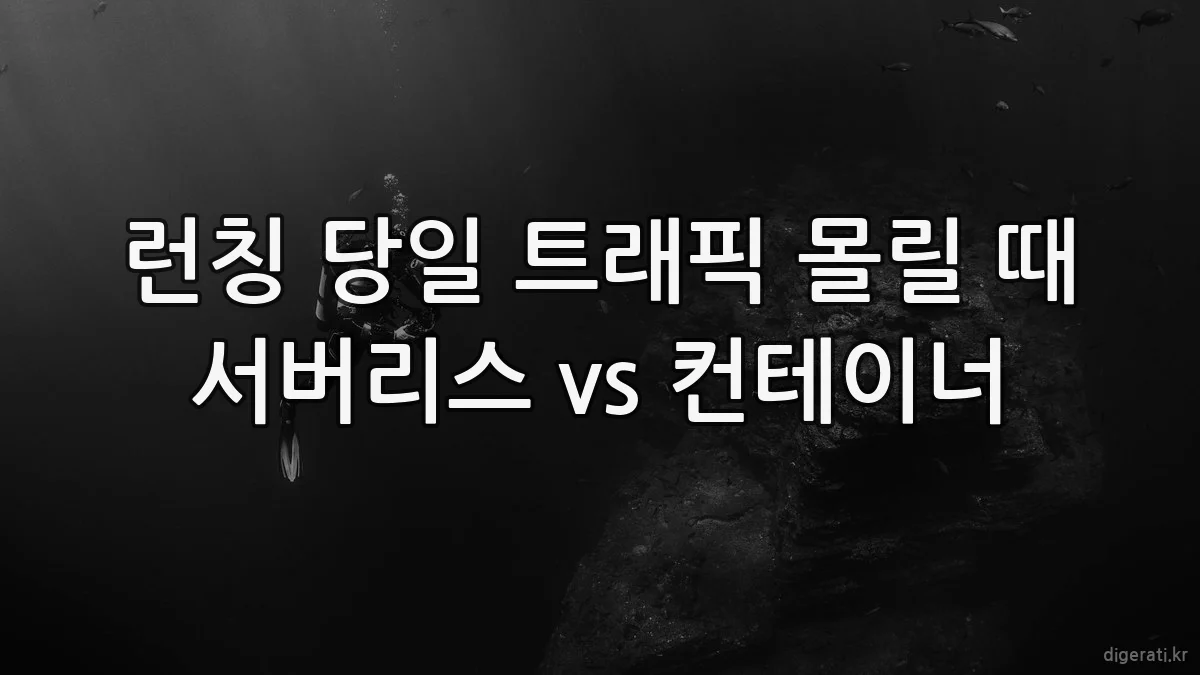 런칭 당일 트래픽 몰릴 때 서버리스 vs 컨테이너