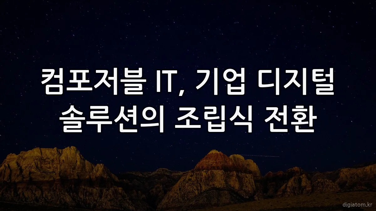 컴포저블 IT, 기업 디지털 솔루션의 조립식 전환