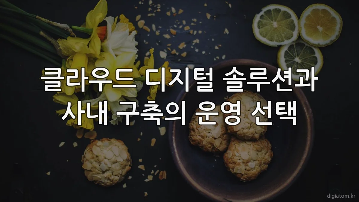 클라우드 디지털 솔루션과 사내 구축의 운영 선택