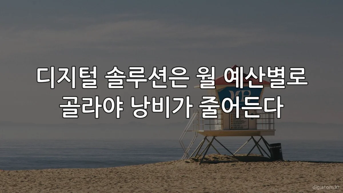 디지털 솔루션은 월 예산별로 골라야 낭비가 줄어든다