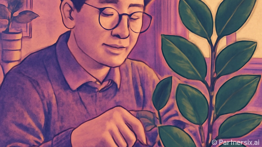 고무나무 가지치기 …