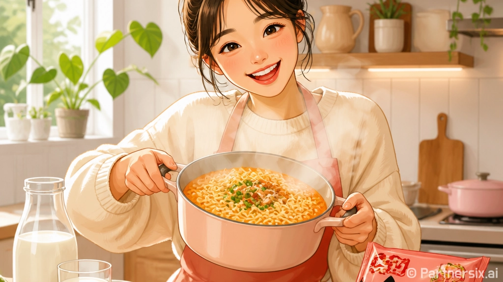 신라면 로제 맛있게 끓이는 방법, 물 조절부터 토핑까지