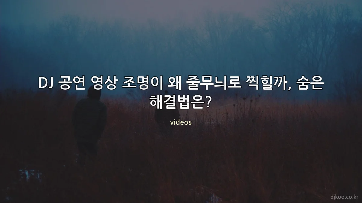 DJ 공연 영상 조명이 왜 줄무늬로 찍힐까, 숨은 해결법은?