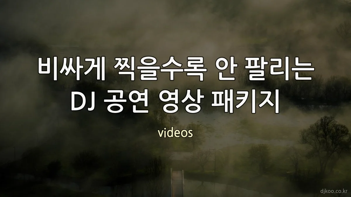 비싸게 찍을수록 안 팔리는 DJ 공연 영상 패키지