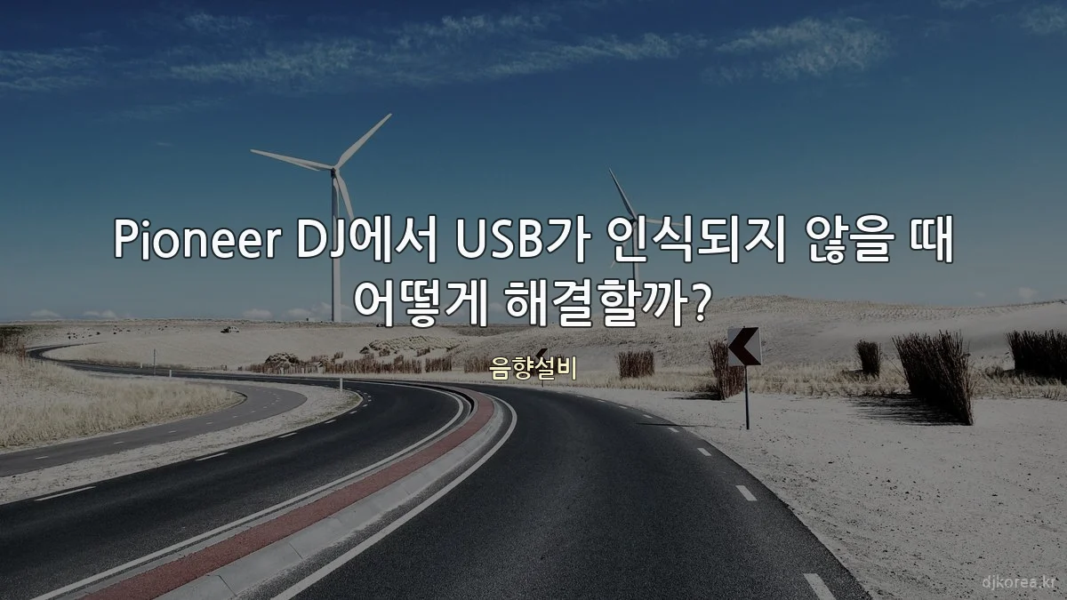 Pioneer DJ에서 USB가 인식되지 않을 때 어떻게 해결할까?