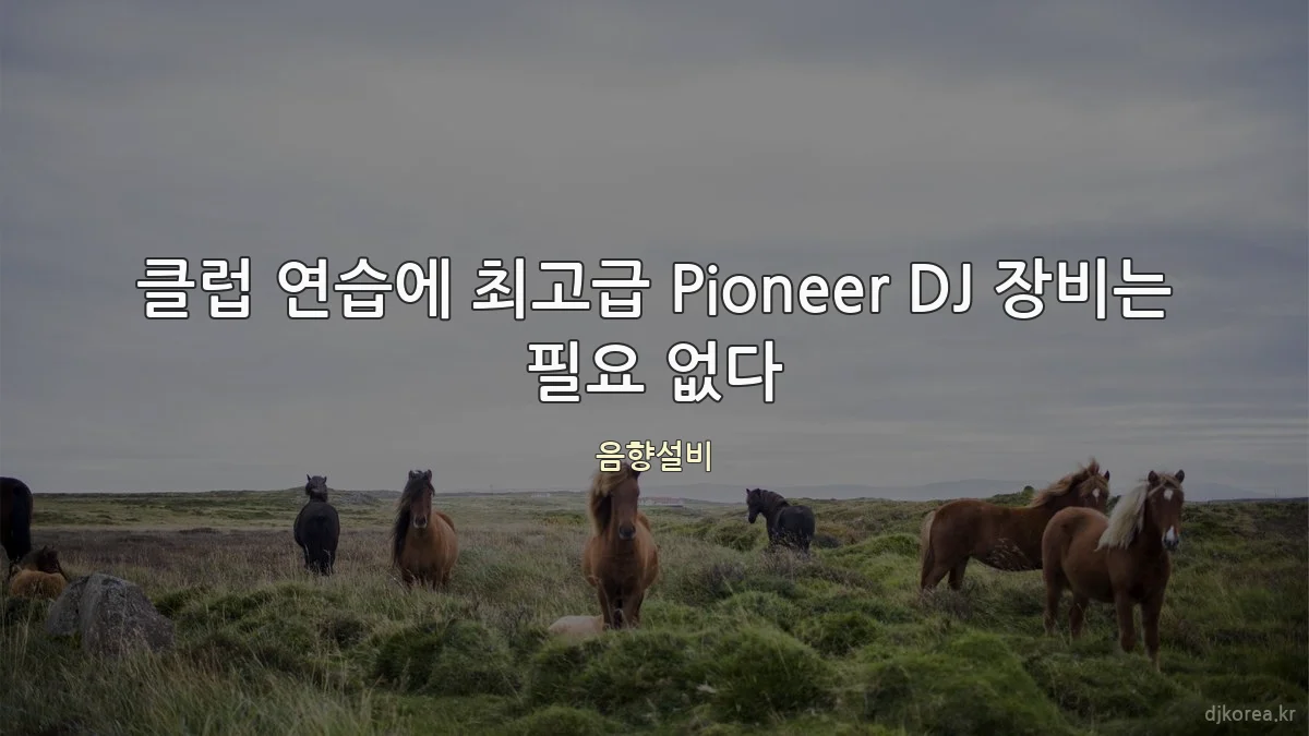 클럽 연습에 최고급 Pioneer DJ 장비는 필요 없다