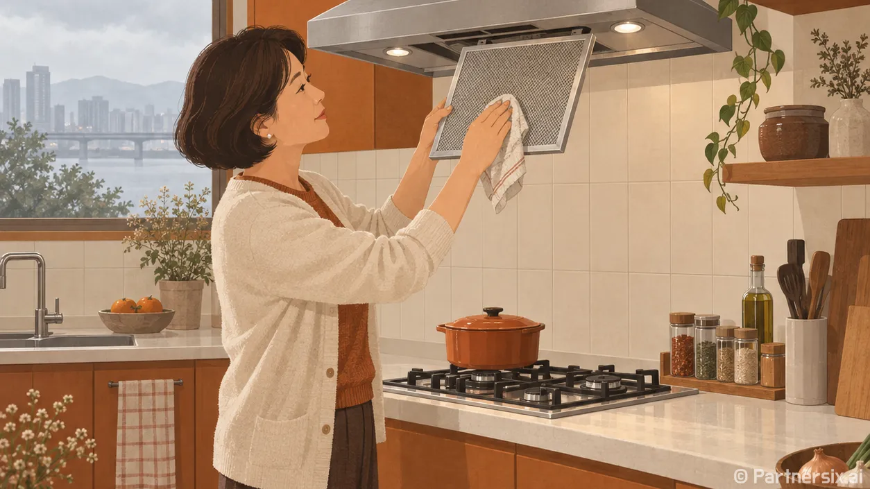 가스렌지후드 기름때 덜 쌓이게 관리하는 방법