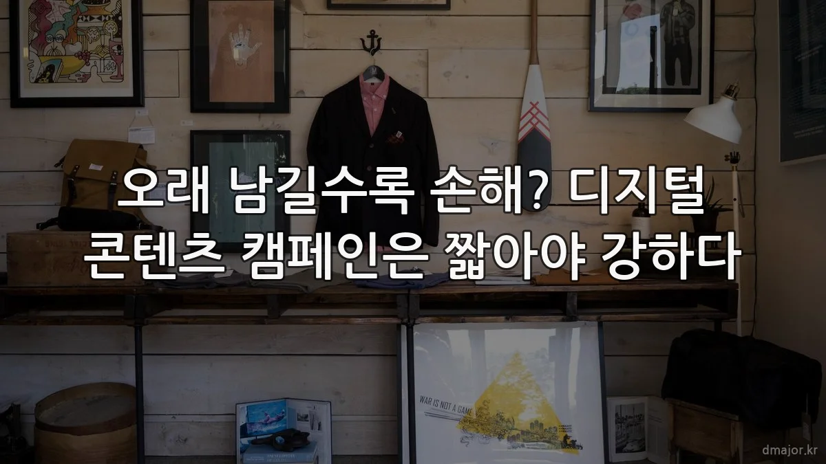 오래 남길수록 손해? 디지털 콘텐츠 캠페인은 짧아야 강하다