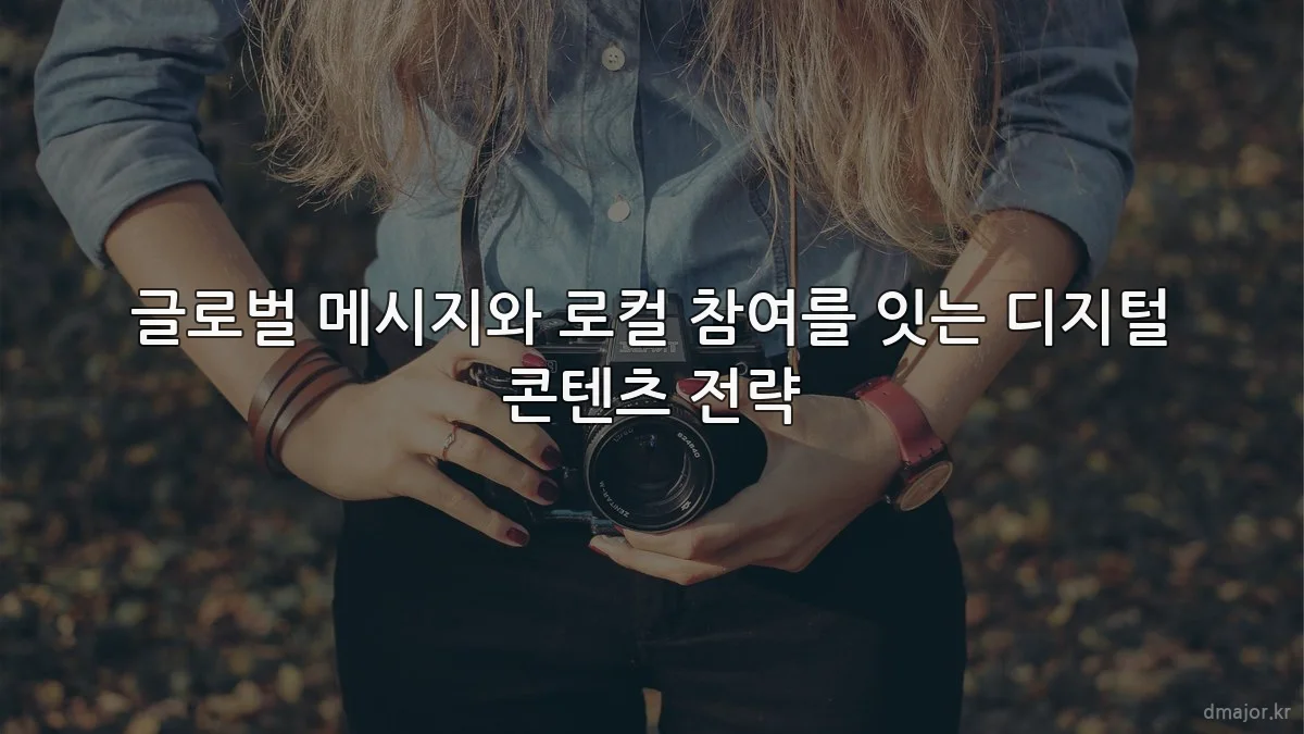 글로벌 메시지와 로컬 참여를 잇는 디지털 콘텐츠 전략