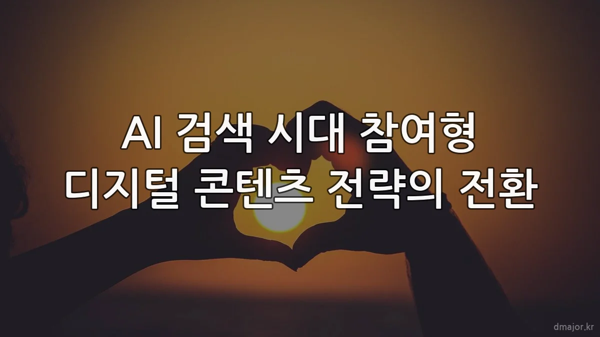 AI 검색 시대 참여형 디지털 콘텐츠 전략의 전환