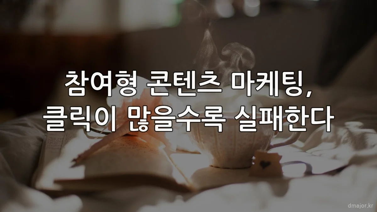 참여형 콘텐츠 마케팅, 클릭이 많을수록 실패한다