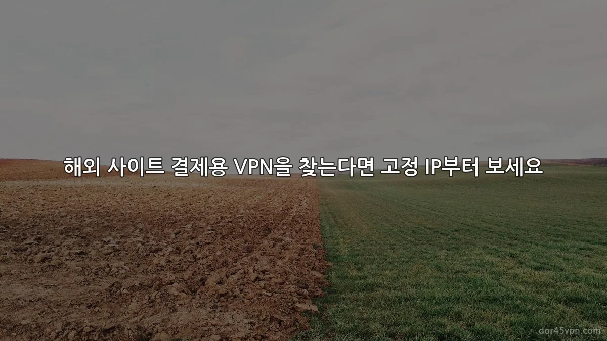 해외 사이트 결제용 VPN을 찾는다면 고정 IP부터 보세요