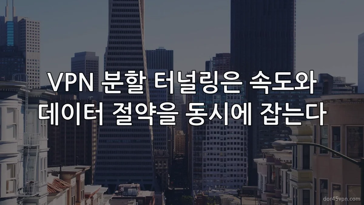 VPN 분할 터널링은 속도와 데이터 절약을 동시에 잡는다