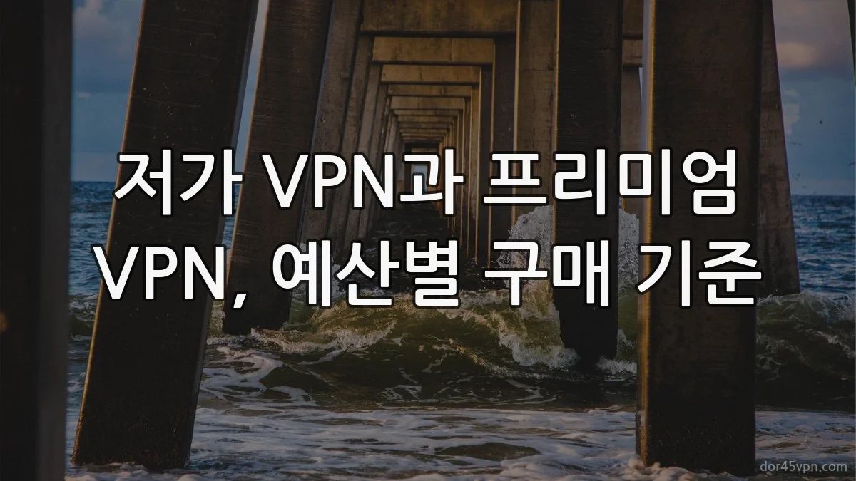 저가 VPN과 프리미엄 VPN, 예산별 구매 기준