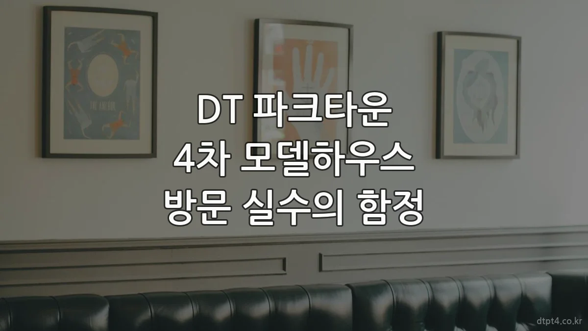 DT 파크타운 4차 모델하우스 방문 실수의 함정