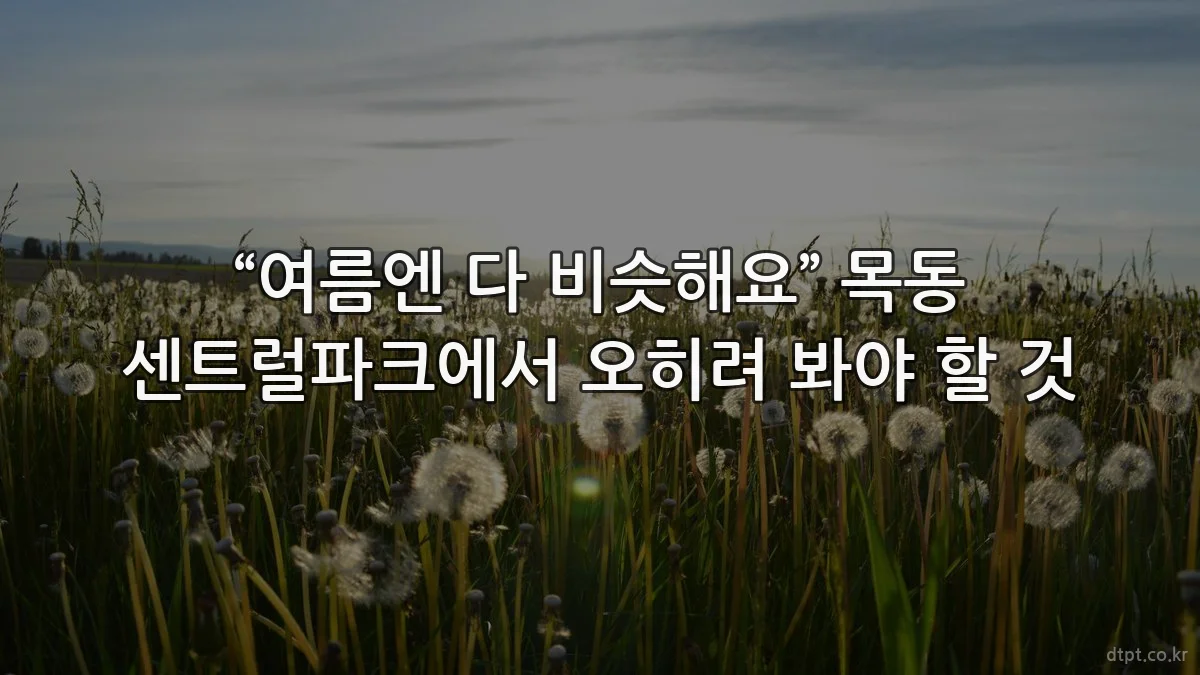 “여름엔 다 비슷해요” 목동 센트럴파크에서 오히려 봐야 할 것