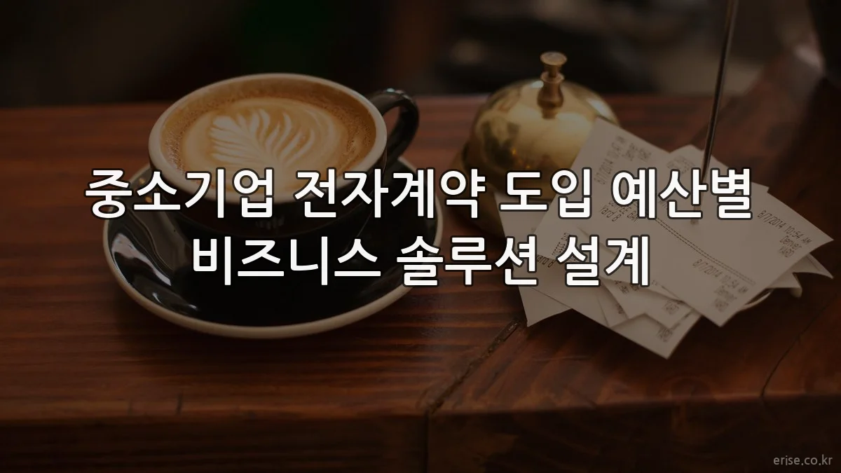 중소기업 전자계약 도입 예산별 비즈니스 솔루션 설계