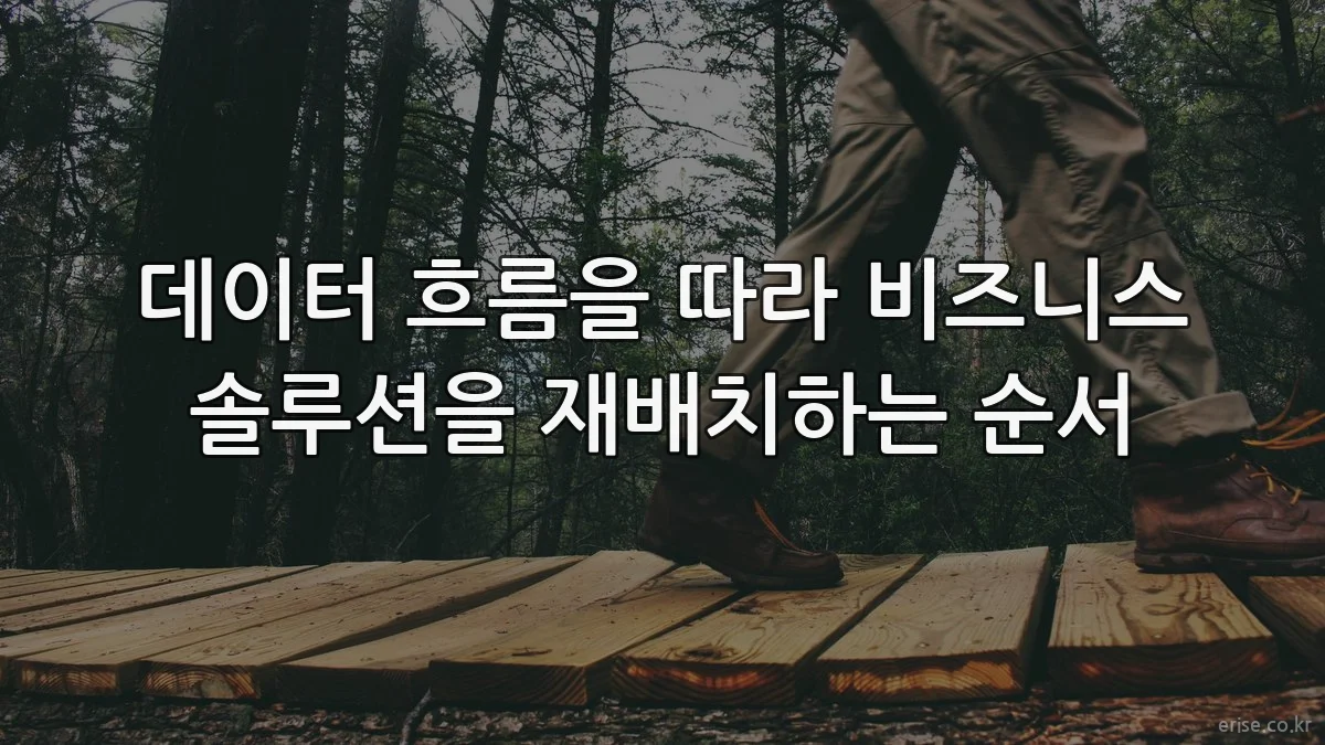 데이터 흐름을 따라 비즈니스 솔루션을 재배치하는 순서