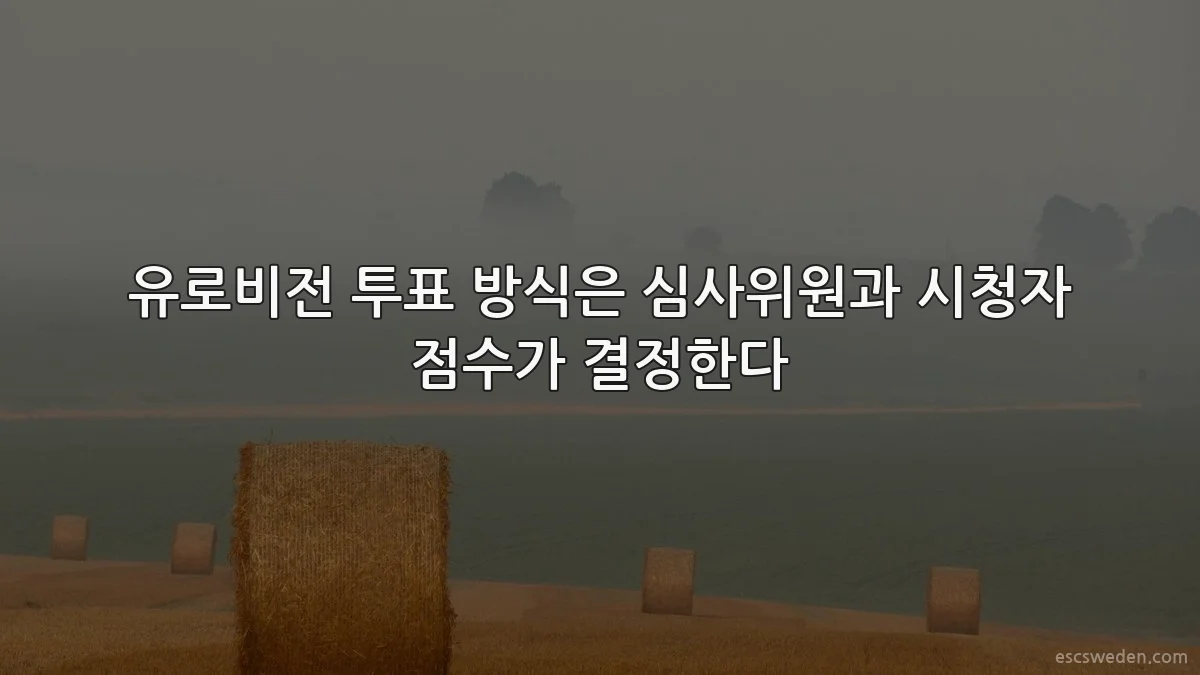 유로비전 투표 방식은 심사위원과 시청자 점수가 결정한다