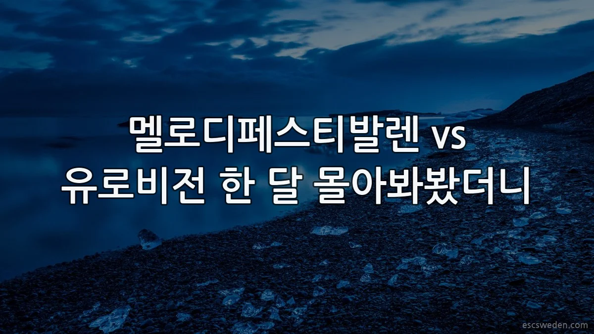 멜로디페스티발렌 vs 유로비전 한 달 몰아봐봤더니