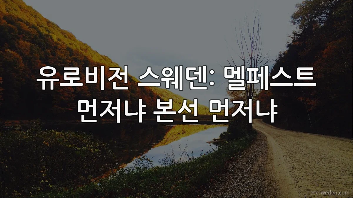 유로비전 스웨덴: 멜페스트 먼저냐 본선 먼저냐