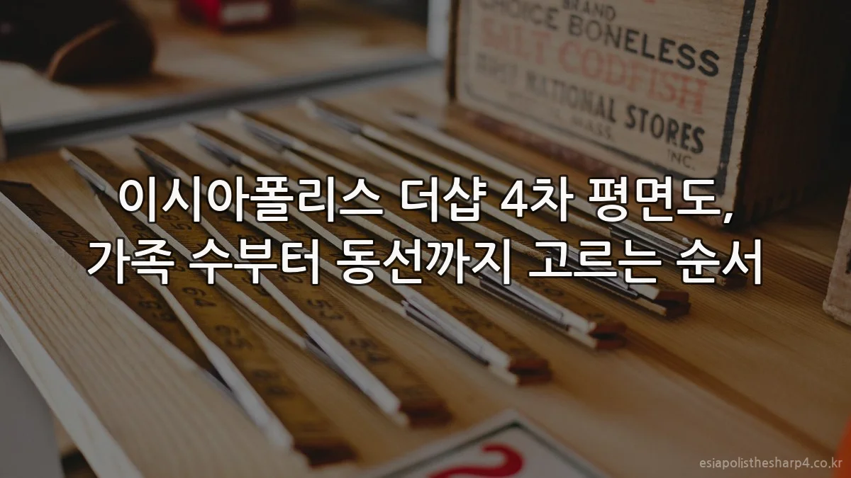 이시아폴리스 더샵 4차 평면도, 가족 수부터 동선까지 고르는 순서