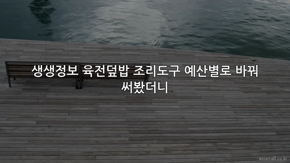 생생정보 육전덮밥 조리도구 예산별로 바꿔 써봤더니