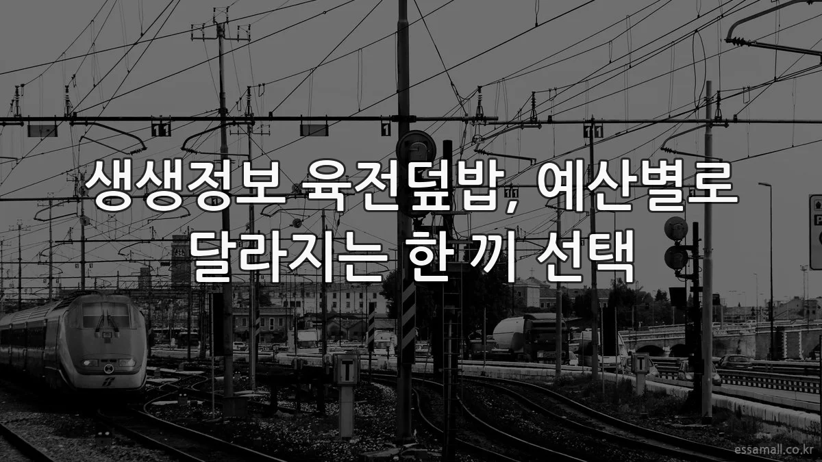 생생정보 육전덮밥, 예산별로 달라지는 한 끼 선택