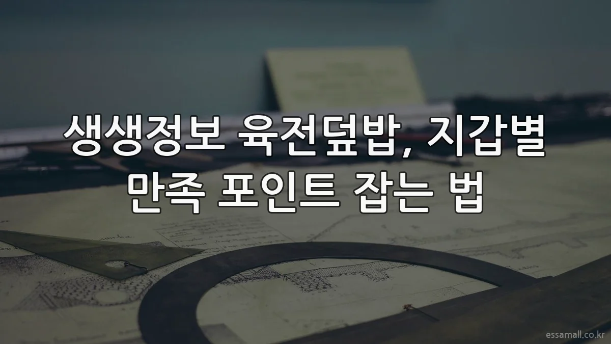 생생정보 육전덮밥, 지갑별 만족 포인트 잡는 법
