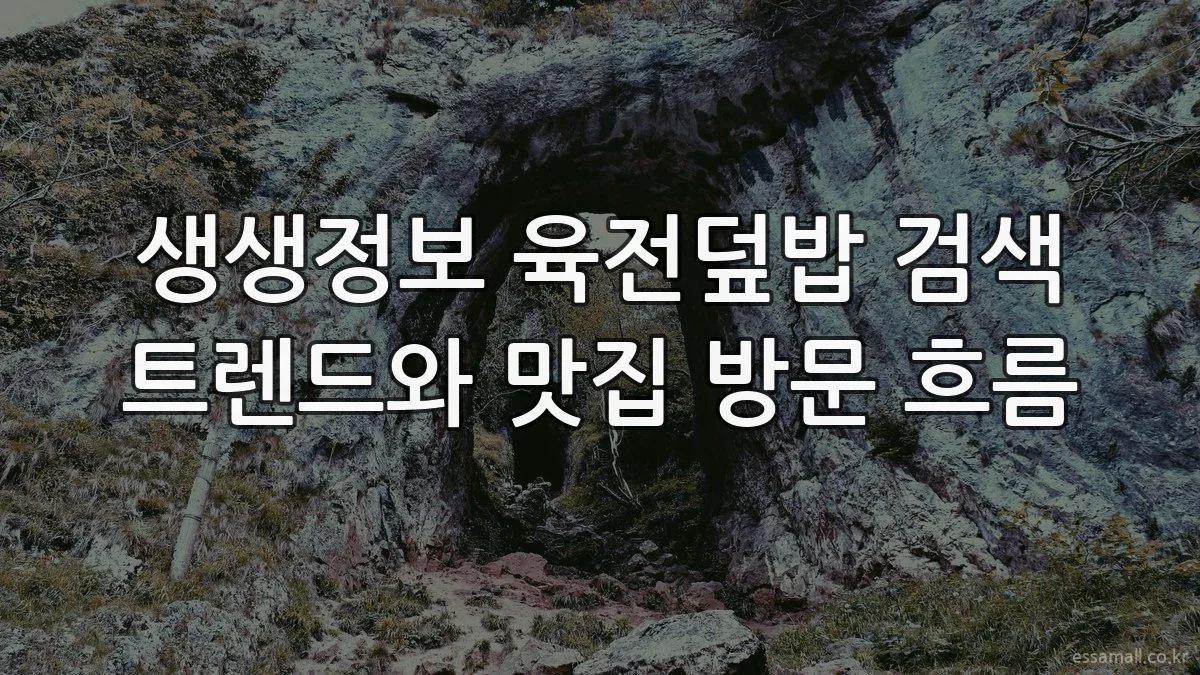 생생정보 육전덮밥 검색 트렌드와 맛집 방문 흐름