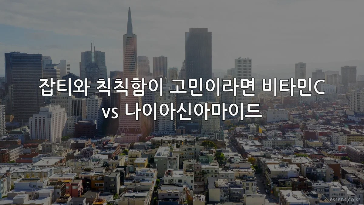 잡티와 칙칙함이 고민이라면 비타민C vs 나이아신아마이드
