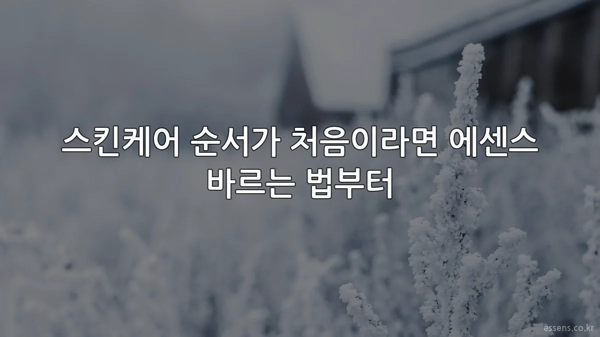 스킨케어 순서가 처음이라면 에센스 바르는 법부터