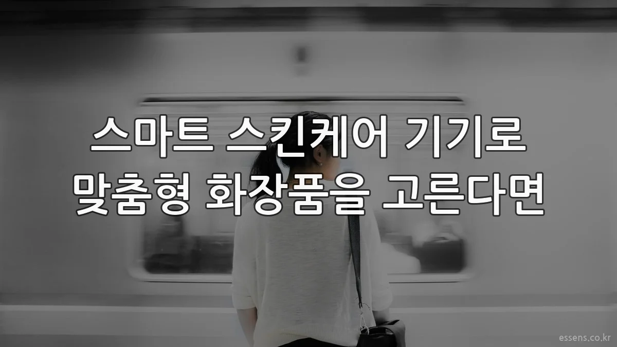 스마트 스킨케어 기기로 맞춤형 화장품을 고른다면