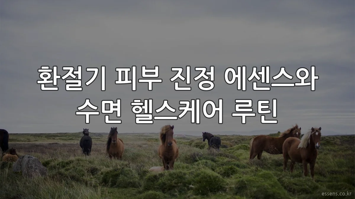 환절기 피부 진정 에센스와 수면 헬스케어 루틴