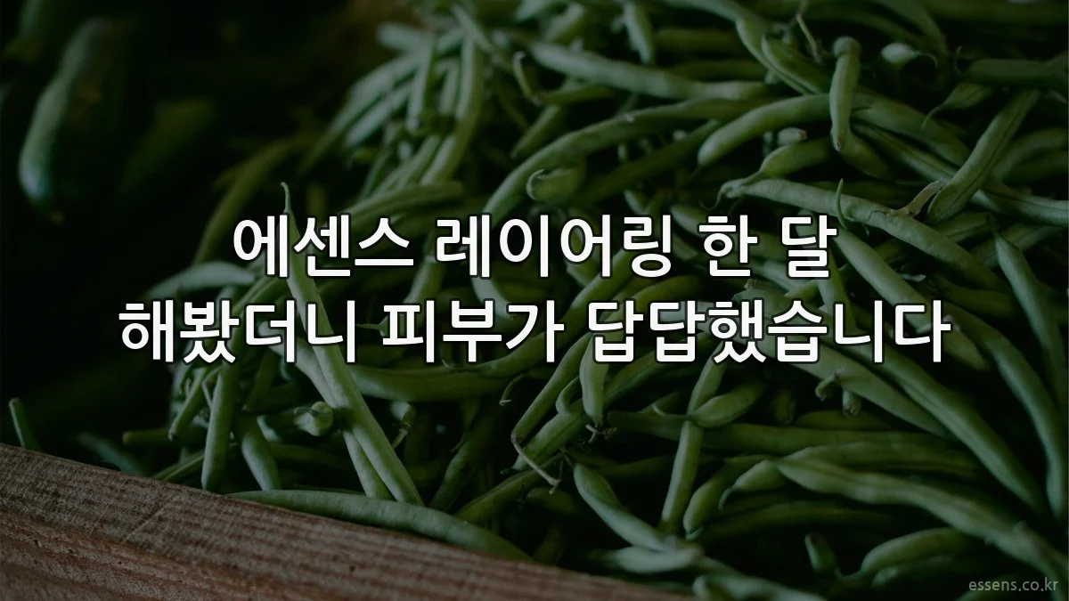 에센스 레이어링 한 달 해봤더니 피부가 답답했습니다