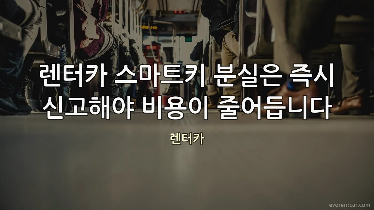 렌터카 스마트키 분실은 즉시 신고해야 비용이 줄어듭니다