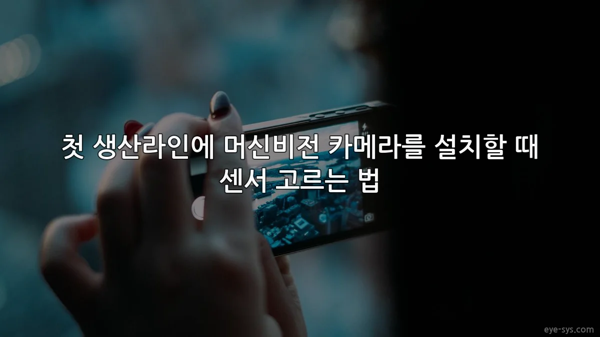 첫 생산라인에 머신비전 카메라를 설치할 때 센서 고르는 법