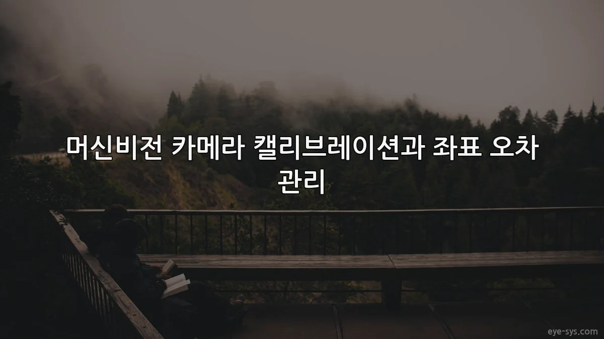 머신비전 카메라 캘리브레이션과 좌표 오차 관리