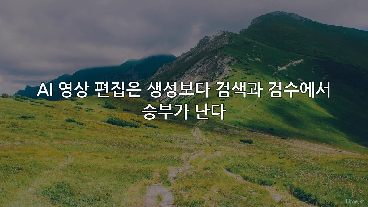 AI 영상 편집은 생성보다 검색과 검수에서 승부가 난다