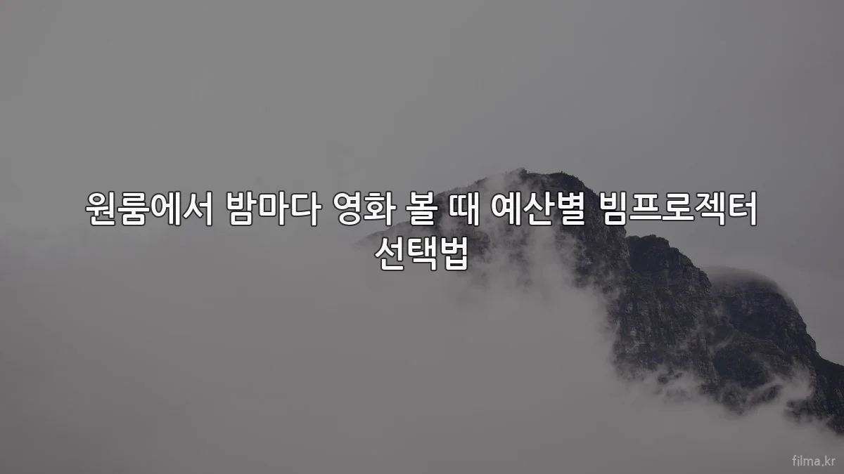 원룸에서 밤마다 영화 볼 때 예산별 빔프로젝터 선택법