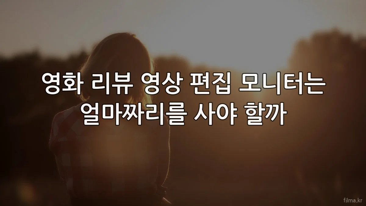 영화 리뷰 영상 편집 모니터는 얼마짜리를 사야 할까