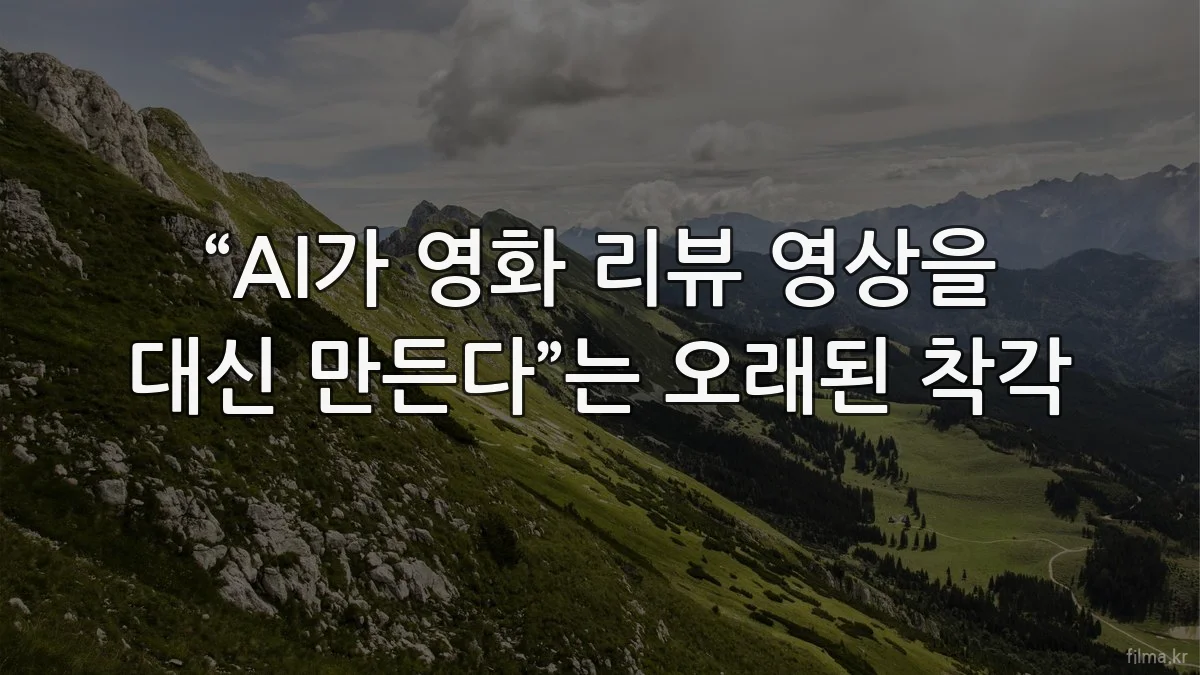 “AI가 영화 리뷰 영상을 대신 만든다”는 오래된 착각