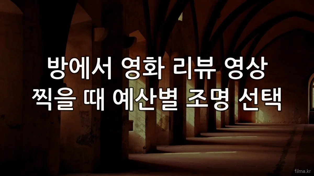 방에서 영화 리뷰 영상 찍을 때 예산별 조명 선택